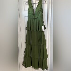 Elegant Green Layered dress